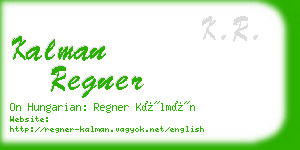 kalman regner business card